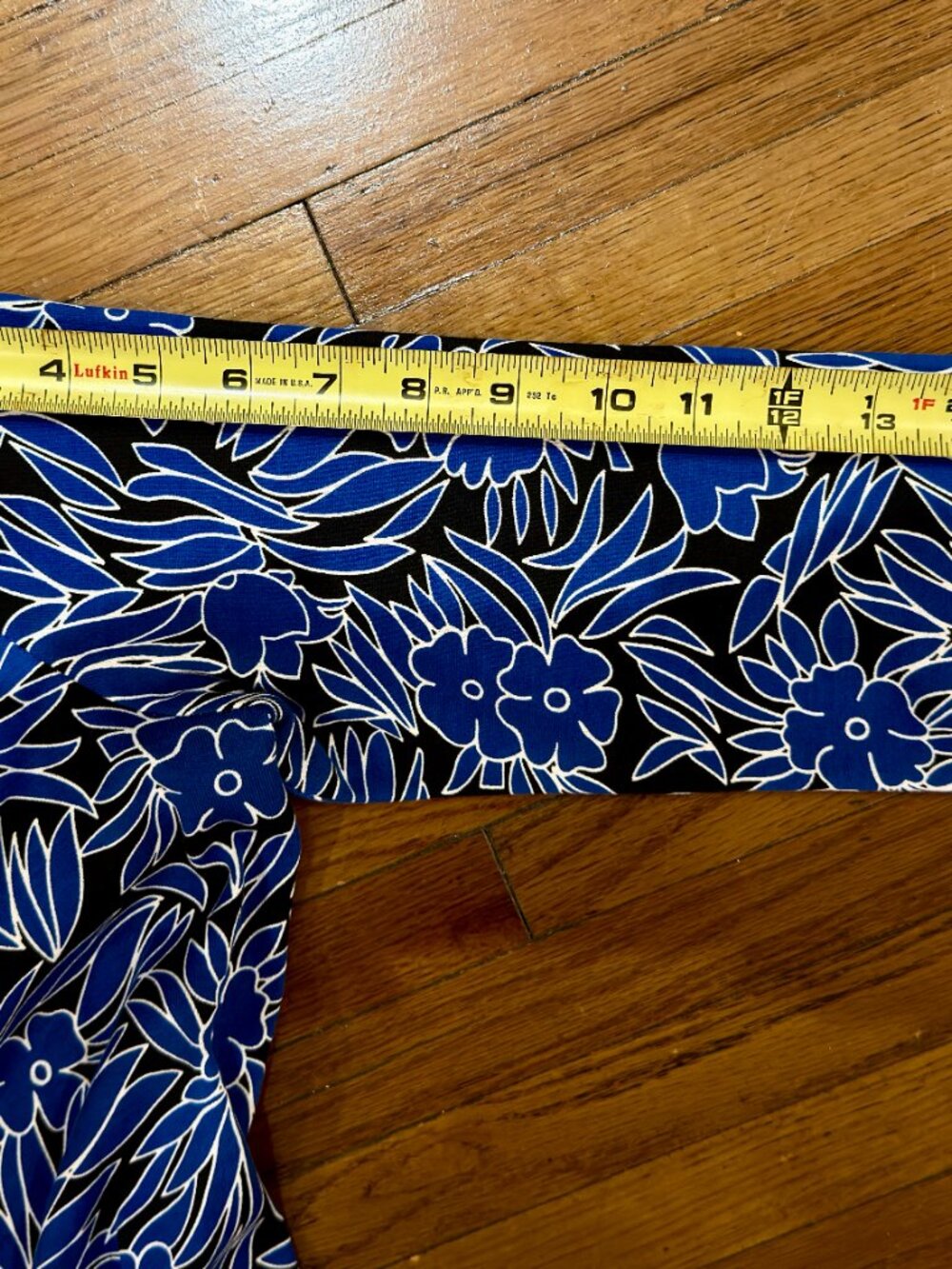 Diane von Furstenberg Blue Floral Silk Blend Wrap Dress Size 10 - Picture 13 of 13